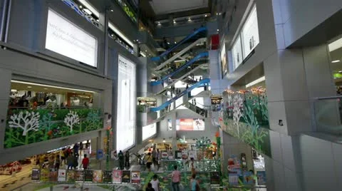 Shopping Mall Escalators Video stock 11482129