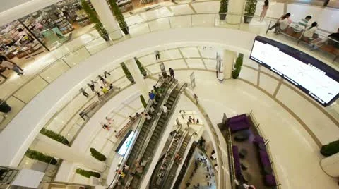 Shopping Mall Escalators Video stock 11482134