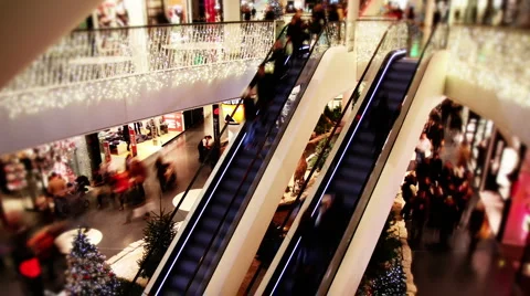Shopping mall Stock Footage 950621