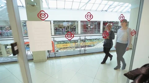Shopping at the Mall Stock Footage 61071417