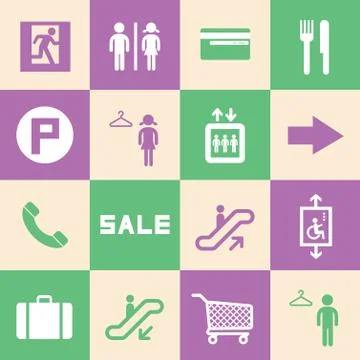 Shopping mall Stock Illustration