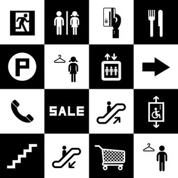 Shopping mall Stock Illustration