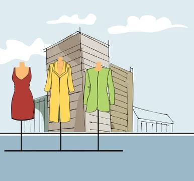 Shopping mall Illustrazione stock