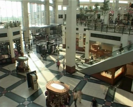Shopping mall interior 3 - 2 shots Stock Footage 78015