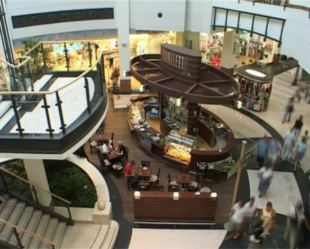 Shopping mall interior 4 - 2 shots Stock Footage 78013