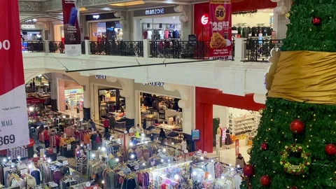 Shopping Mall Interior From Above. Stock Footage 324853133