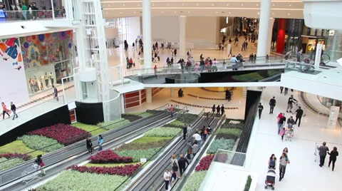 Shopping mall interior timelapse Stock Footage 32941840