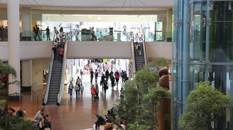 Shopping mall interior timelapse Stock Footage 38793997