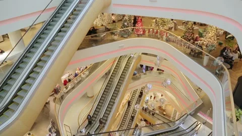 Shopping Mall mood Stock Footage 145030987