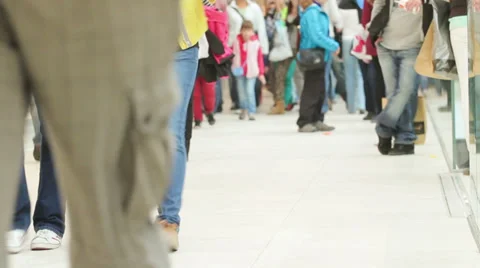 Shopping mall opening Stock Footage 32244880