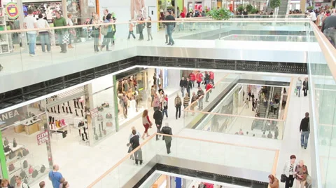 Shopping mall opening Stock Footage 32245410