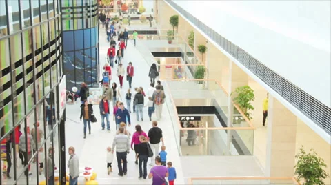 Shopping mall opening Stock Footage 32245583