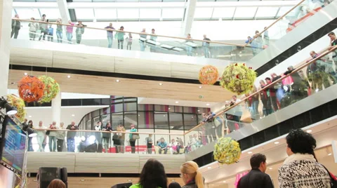 Shopping mall opening Stock Footage 32245626