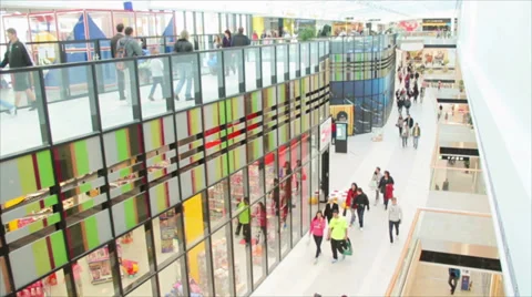 Shopping mall opening Stock Footage 32245631