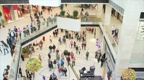 Shopping mall opening Stock Footage 32245774