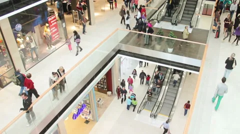 Shopping mall opening Stock-Footage 32245795