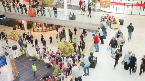 Shopping mall opening Stock Footage 32245831
