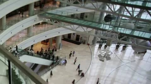 Shopping mall tilt shift timelapse Stock Footage 12673390