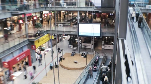 Shopping Mall Tilt Shift Timelapse 库存影片 34844624