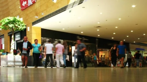 Shopping mall, time lapse Stock Footage 7749331