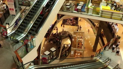 Shopping Mall Time Lapse Stockbeeldmateriaal 71220340
