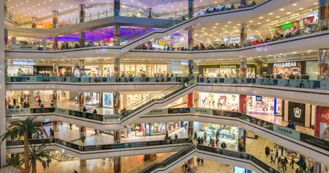 Shopping mall time lapse Stock Footage 89522618