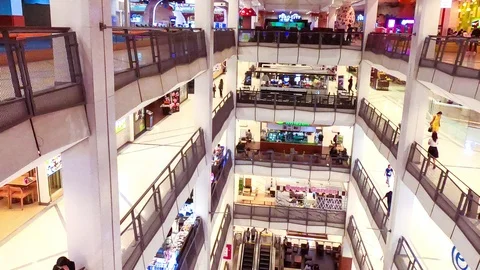Shopping mall time lapse Stock Footage 98923392