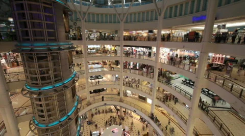Shopping mall timelapse  Stock Footage