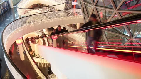 Shopping mall - Timelapse Stock Footage 950623