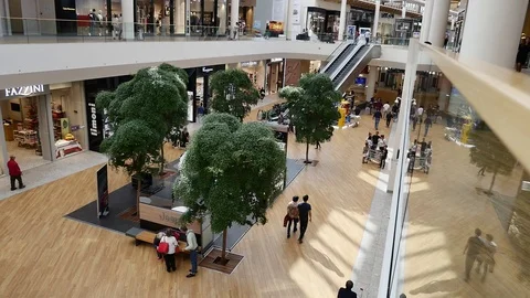 Shopping Mall Timelapse Stock Footage 96242470