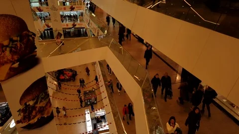 Shopping Mall Timelapse Stock Footage 139616432