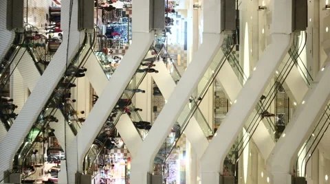 Shopping mall upside down Stock Footage 60938033