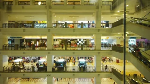 Shopping mall view from an elevator 動画素材 11230721