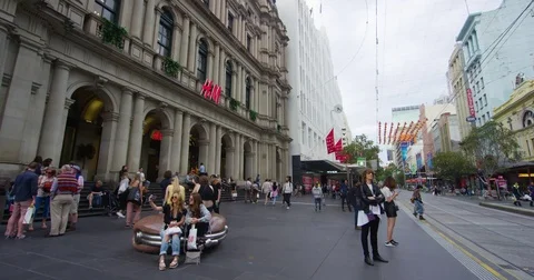 Shopping in Melbourne Stock Footage 85216857
