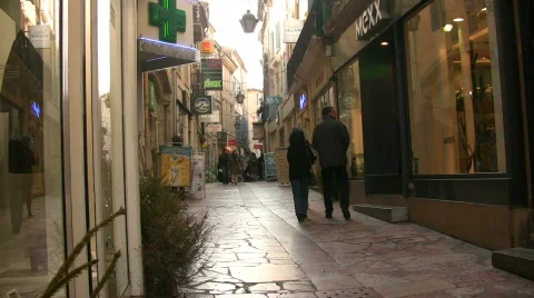 Shopping in Narbonne Stock Footage 133768