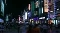 Shopping Neon Street, Pedestrian Road, Guangzhou, Guangdong, China, Time Lapse HD Footage
