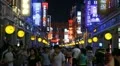 Shopping Neon Street, Pedestrian Road, Guangzhou, Guangdong, Canton, China HD Footage