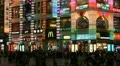 Shopping Neon Street, Pedestrian Road, Guangzhou, Guangdong, Canton, China HD Footage