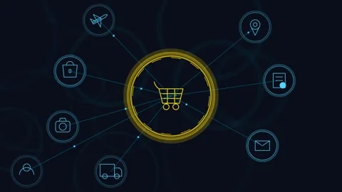 Shopping Network Vídeo Stock 343820760