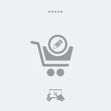 Shopping notes flat icon Illustrazione stock