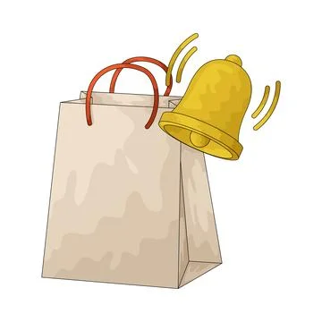Shopping notification illustration Stock Illustration
