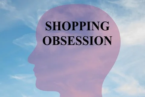 Shopping Obsession concept Stock Illustration