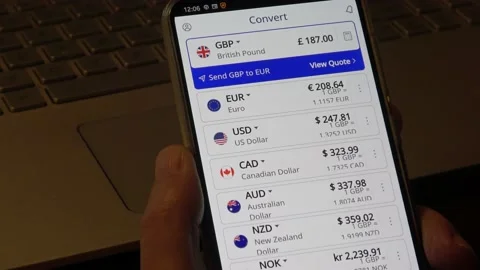 Shopping Online Comparing Prices Using Smartphone Currency Converter Stock Footage 143316154