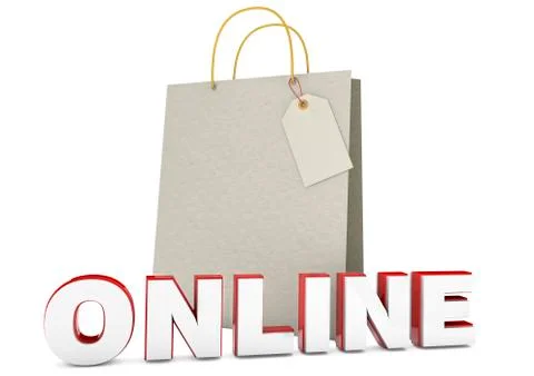 Shopping online Stock Illustration