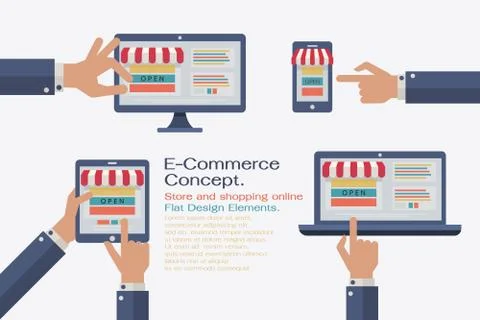 Shopping online Stock Illustration