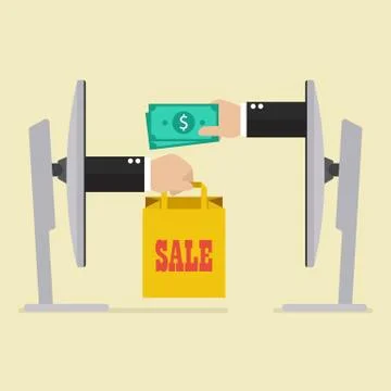Shopping online Stock Illustration