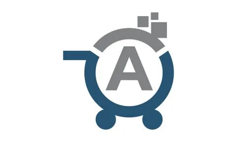 Shopping Online Initial A Stock-Illustration