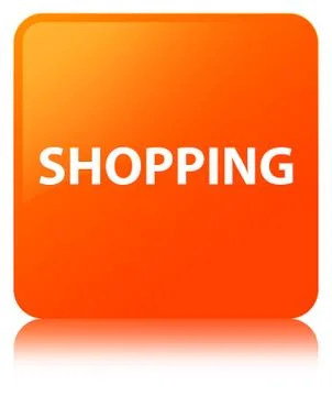 Shopping orange square button Stock Illustration