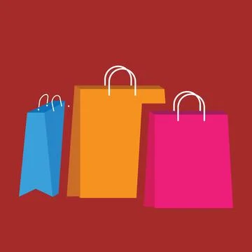 Shopping paper bag empty Stock Illustration