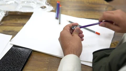 Shopping of pencil Stock Footage 120604697